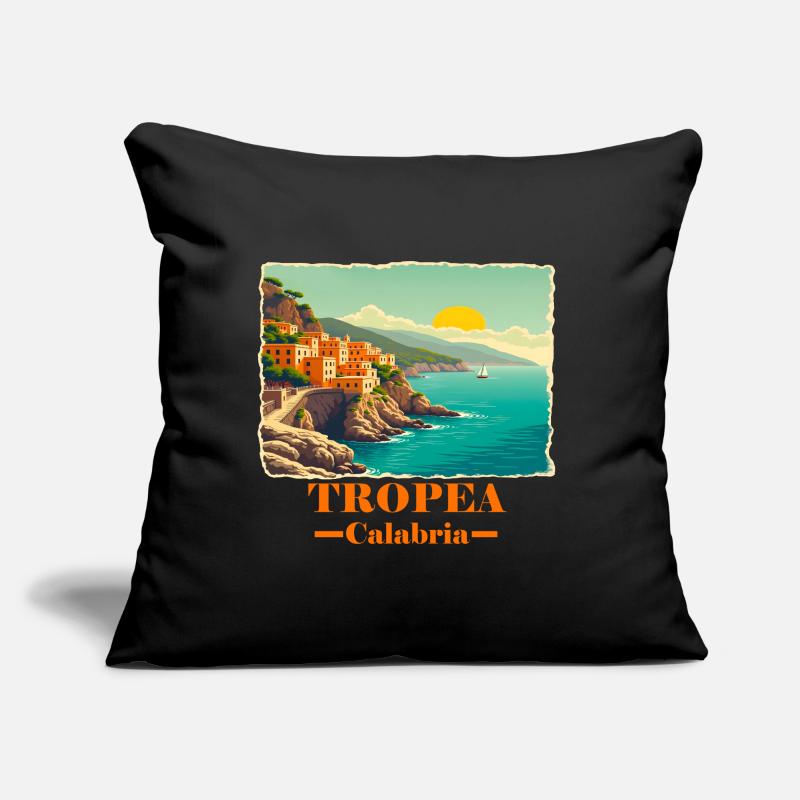 Tropea Calabria orange Sofa pillow with filling 45cm x 45cm