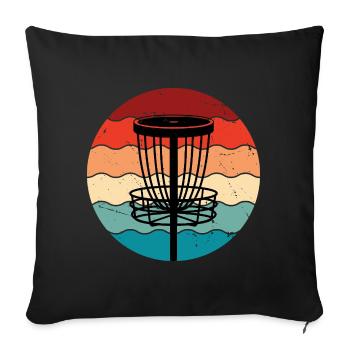 Disc Golf - Coussin et housse de 45 x 45 cm - noir - Devant