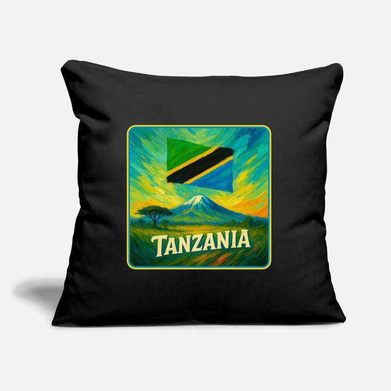 Conception du drapeau de la Tanzanie Coussin et housse de 45 x 45 cm