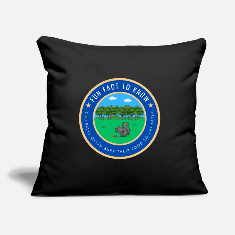 Fun Squirrel Fact Sofa pillow with filling 45cm x 45cm