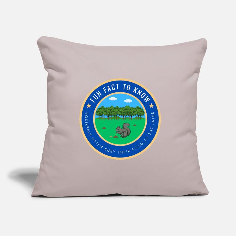 Fun Squirrel Fact Sofa pillow with filling 45cm x 45cm