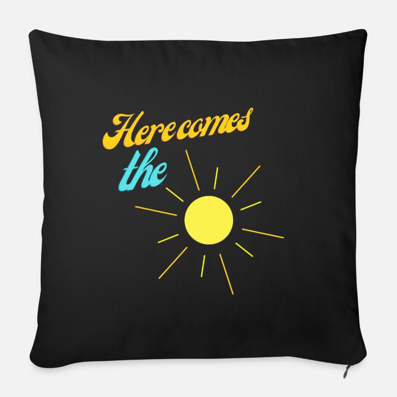 Here comes the sun - Sofakissen mit Füllung 45 x 45 cm - Schwarz