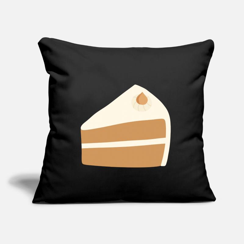 Conception de tranche de gâteau aux noix Coussin et housse de 45 x 45 cm