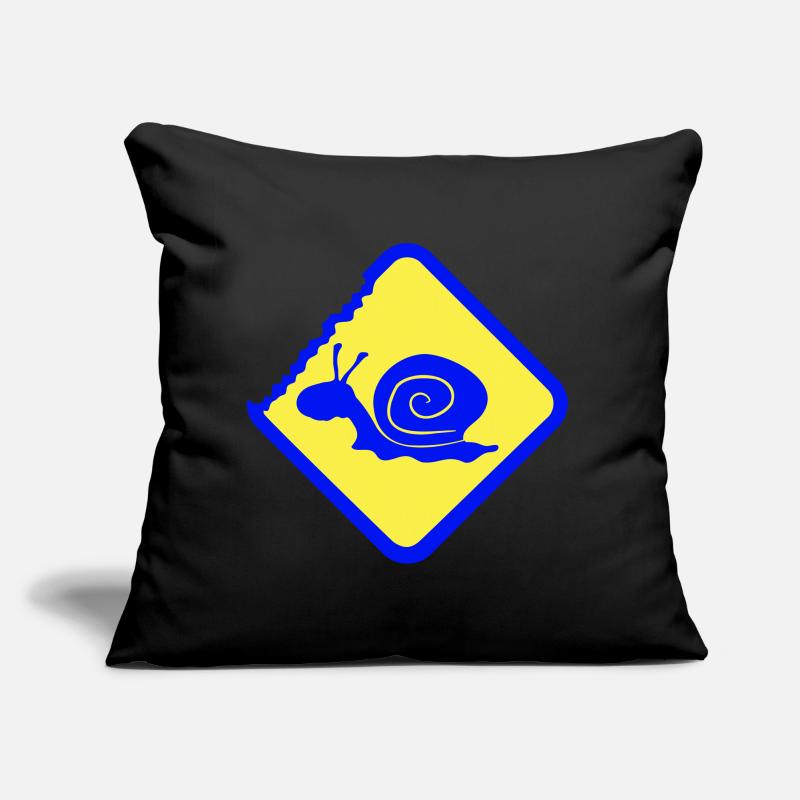 Snail Warning Caution Danger Sign Sofa pillow with filling 45cm x 45cm