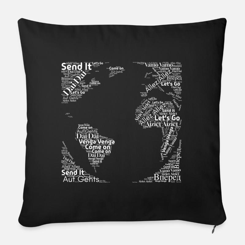We Cheer For You - White - Sofakissen mit Füllung 45 x 45 cm - Schwarz