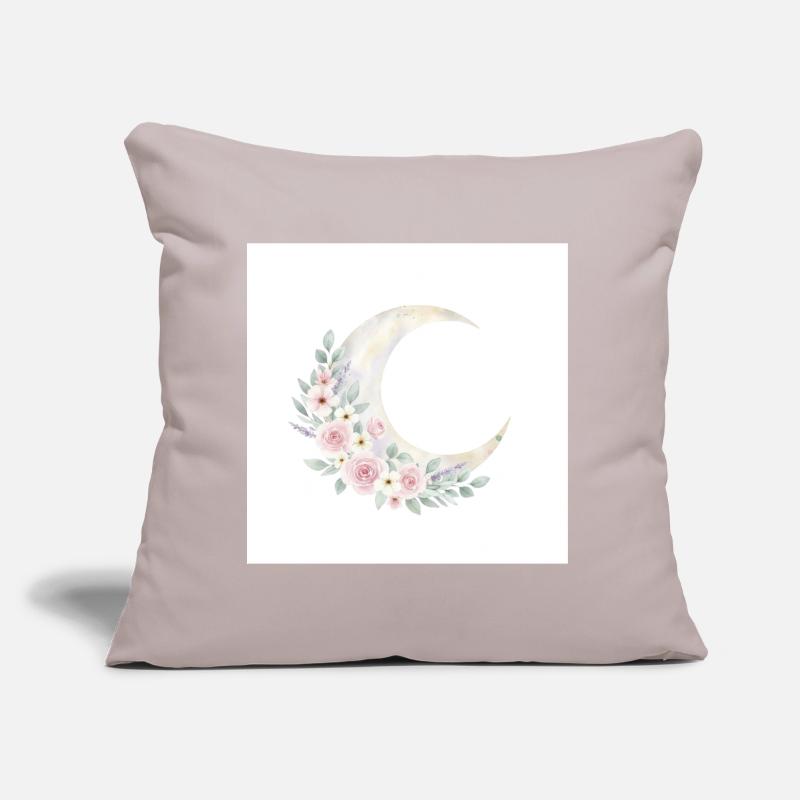 Couronne de fleurs de lune Coussin et housse de 45 x 45 cm