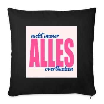 Thoughtful Sayings Thoughts - Sofa pillow with filling 45cm x 45cm - black - Front