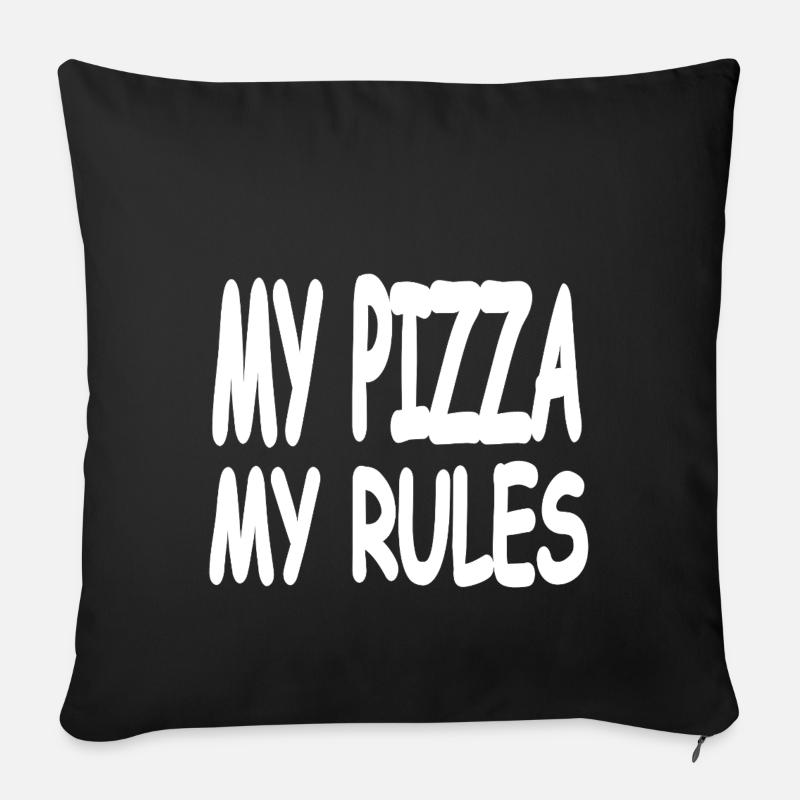 Pizza - Sofakissen mit Füllung 45 x 45 cm - Schwarz