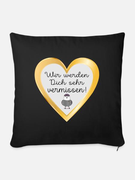 ABSCHIED MÖWE - Sofakissen mit Füllung 45 x 45 cm - Schwarz