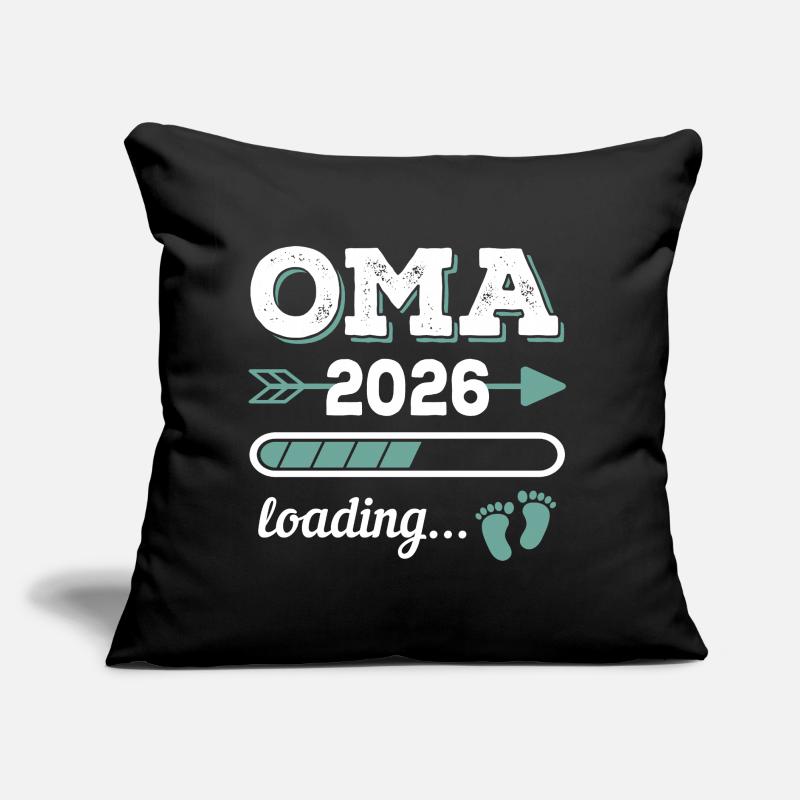 Oma 2026 Loading Werdende Großmutter Geschenkidee Sofakissen mit Füllung 45 x 45 cm