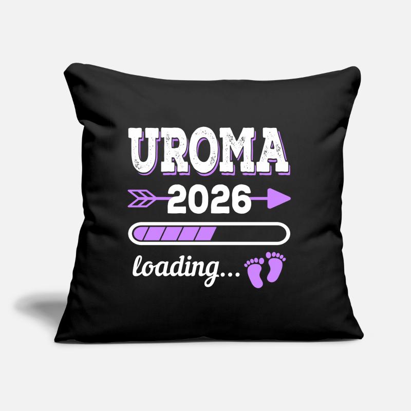 Uroma 2026 Loading Schwangerschaft Geschenkidee Sofakissen mit Füllung 45 x 45 cm