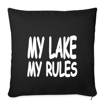 Lake - Sofa pillow with filling 45cm x 45cm - black - Front