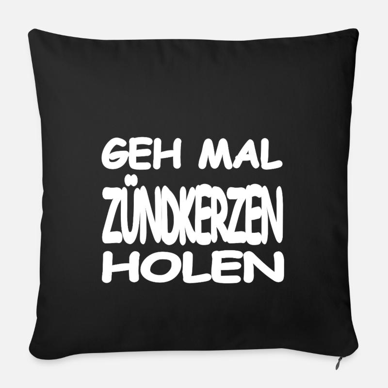 Zündkerzen - Sofakissen mit Füllung 45 x 45 cm - Schwarz