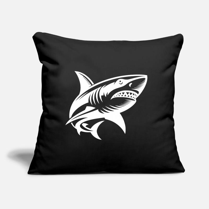 The ocean shark is calling and it has many teeth Sofa pillow with filling 45cm x 45cm
