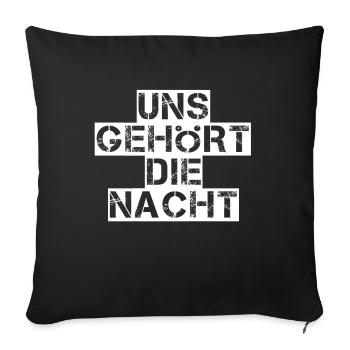 La nuit nous appartient - Coussin et housse de 45 x 45 cm - noir - Devant