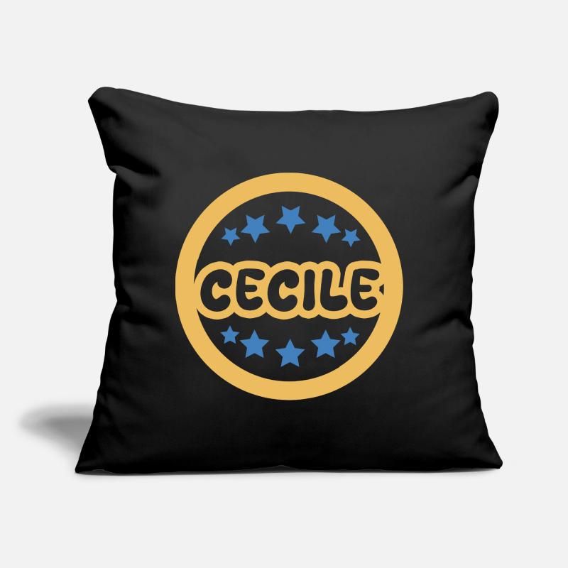First name Cecile Sofa pillow with filling 45cm x 45cm