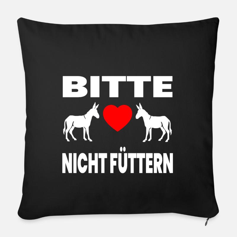 Esel - Sofakissen mit Füllung 45 x 45 cm - Schwarz