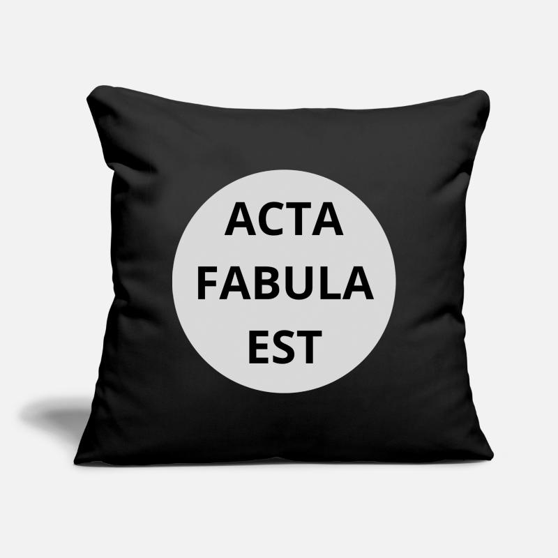 Acta Fabula Est Coussin et housse de 45 x 45 cm