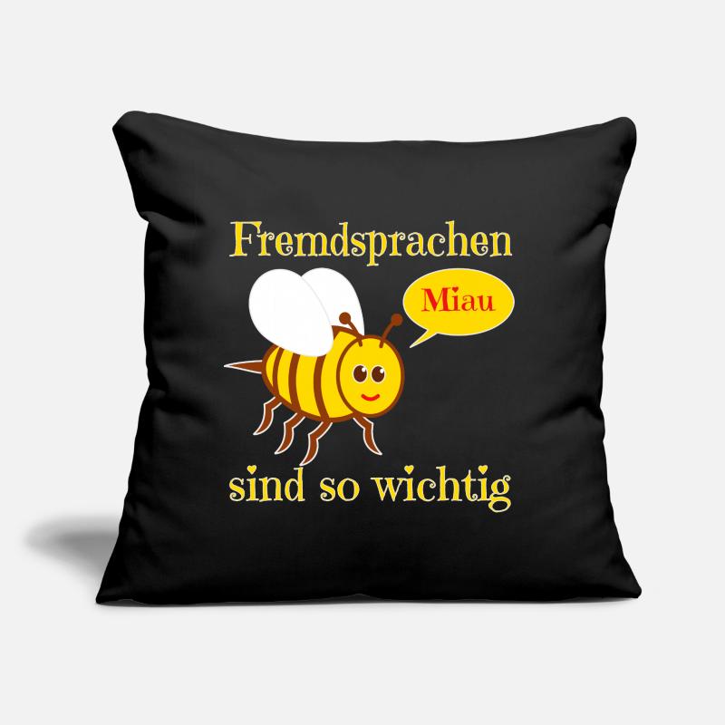 Funny bee in comic style Sofa pillow with filling 45cm x 45cm
