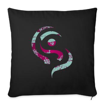 yoga_design_13 - Sofa pillow with filling 45cm x 45cm - black - Front