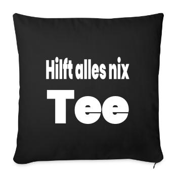 Tea - Sofa pillow with filling 45cm x 45cm - black - Front