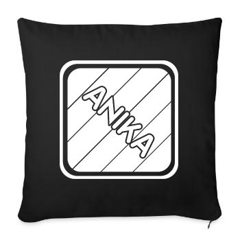 Anika als Vorname - Sofakissen mit Füllung 45 x 45 cm - Schwarz - Vorne