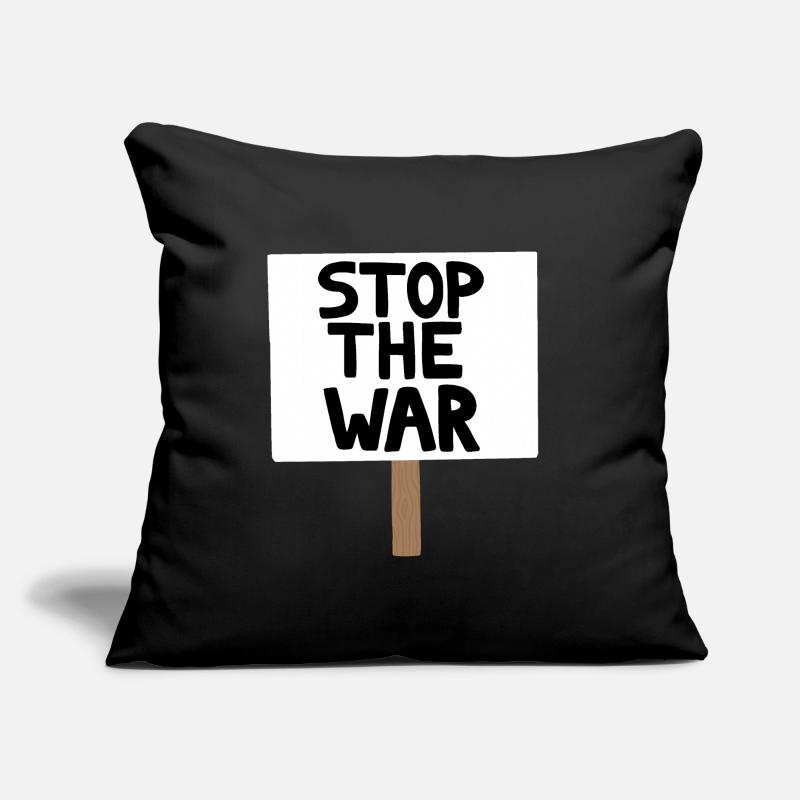 Stopp das Kriegsprotest-Schild Sofakissen mit Füllung 45 x 45 cm