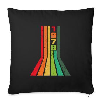 Millésime 1978 - Coussin et housse de 45 x 45 cm - noir - Devant