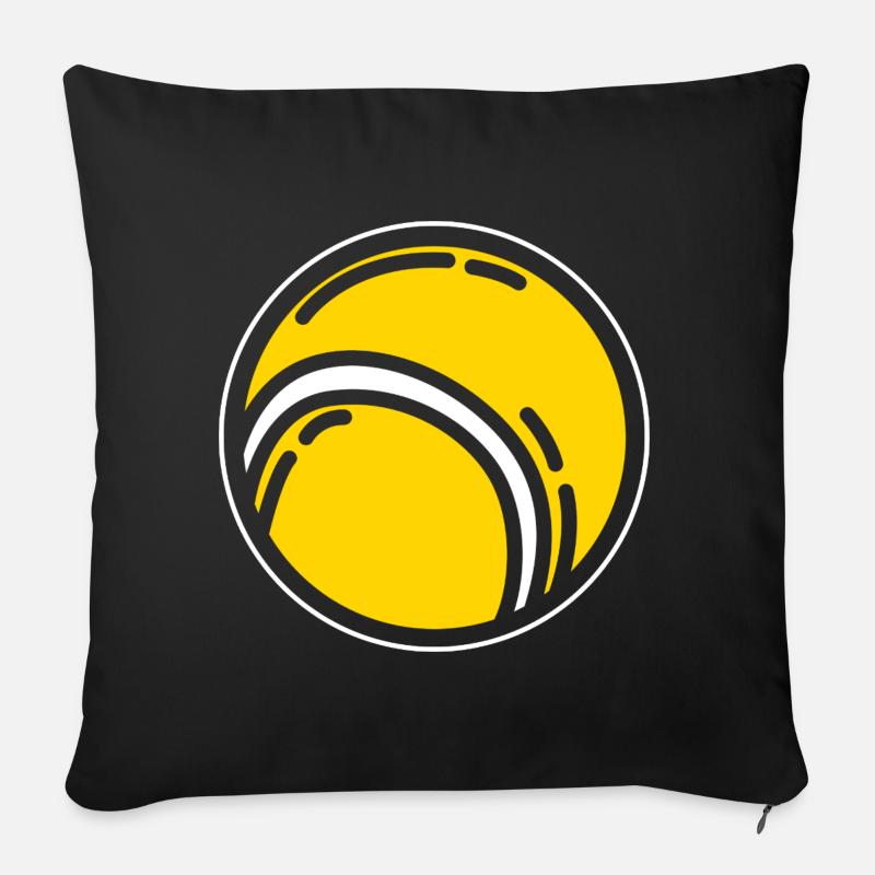 Tennis - Coussin et housse de 45 x 45 cm - noir