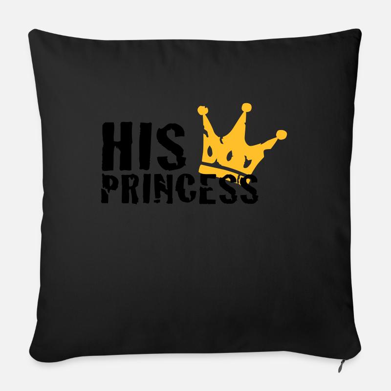 His Princess - Sofakissen mit Füllung 45 x 45 cm - Schwarz