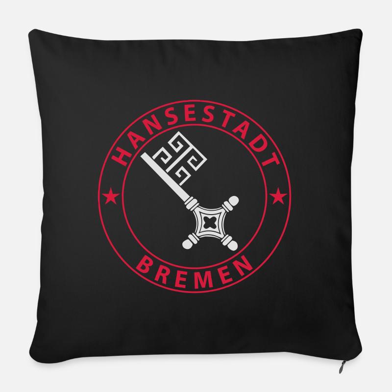 Bremen Wappen - Sofakissen mit Füllung 45 x 45 cm - Schwarz