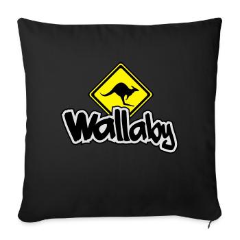 Kangaroo__V006 - Coussin et housse de 45 x 45 cm - noir - Devant