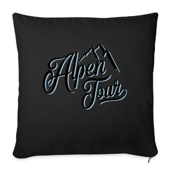 alpen tour - Sofakissen mit Füllung 45 x 45 cm - Schwarz - Vorne