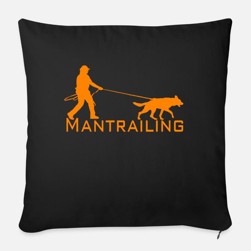 Mantrailing Orange - Sofakissen mit Füllung 45 x 45 cm - Schwarz