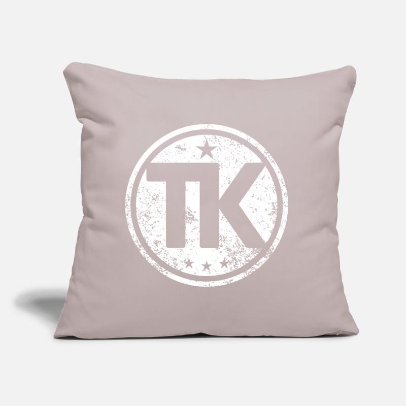 TK initials personal name logo Sofa pillow with filling 45cm x 45cm