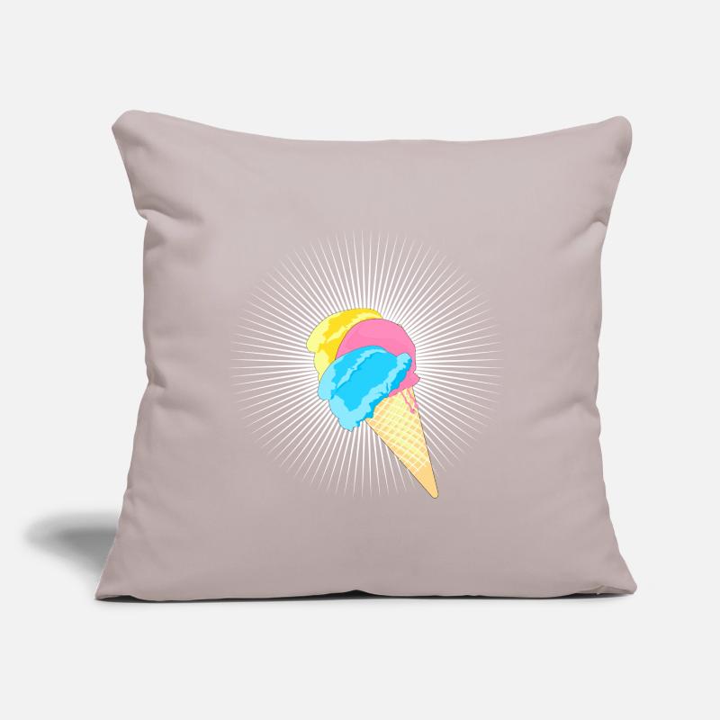 Cornet de crème glacée cornet de crème glacée molle de la crème glacée Coussin et housse de 45 x 45 cm