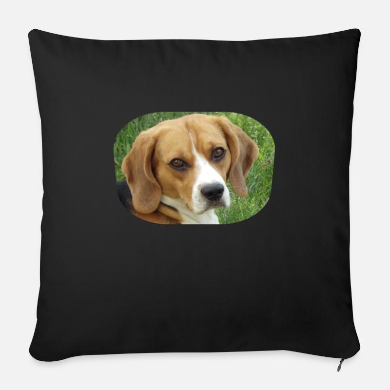 beagle - Sofakissen mit Füllung 45 x 45 cm - Schwarz