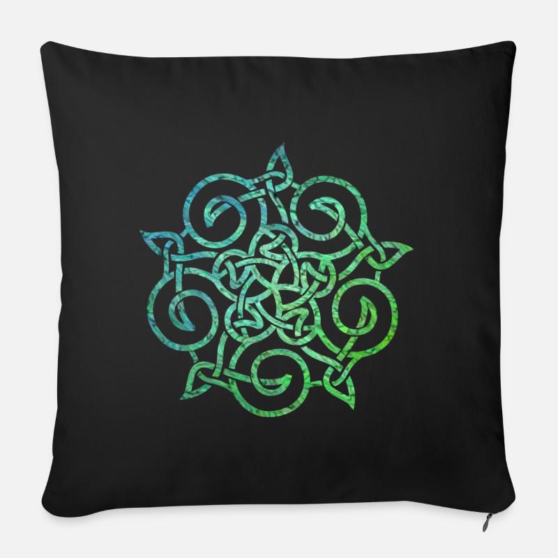 Celtic knot 20 e 5 - Sofa pillow with filling 45cm x 45cm - black