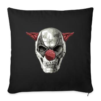scary clown - Sofa pillow with filling 45cm x 45cm - black - Front