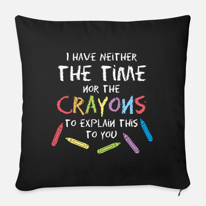 Crayons Graphic - Sofa pillow with filling 45cm x 45cm - black