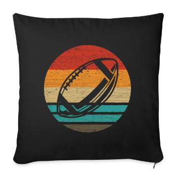 Football Retro Style Vintage - Sofakissen mit Füllung 45 x 45 cm - Schwarz - Vorne