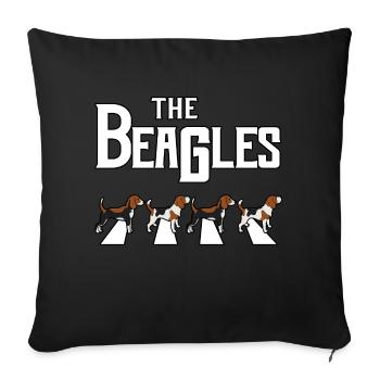 Beagle Chien Chiot Animal De Compagnie Les Beagles - Coussin et housse de 45 x 45 cm - noir - Devant