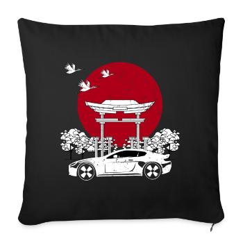 JDM Motorsport Japan Auto - Sofa pillow with filling 45cm x 45cm - black - Front