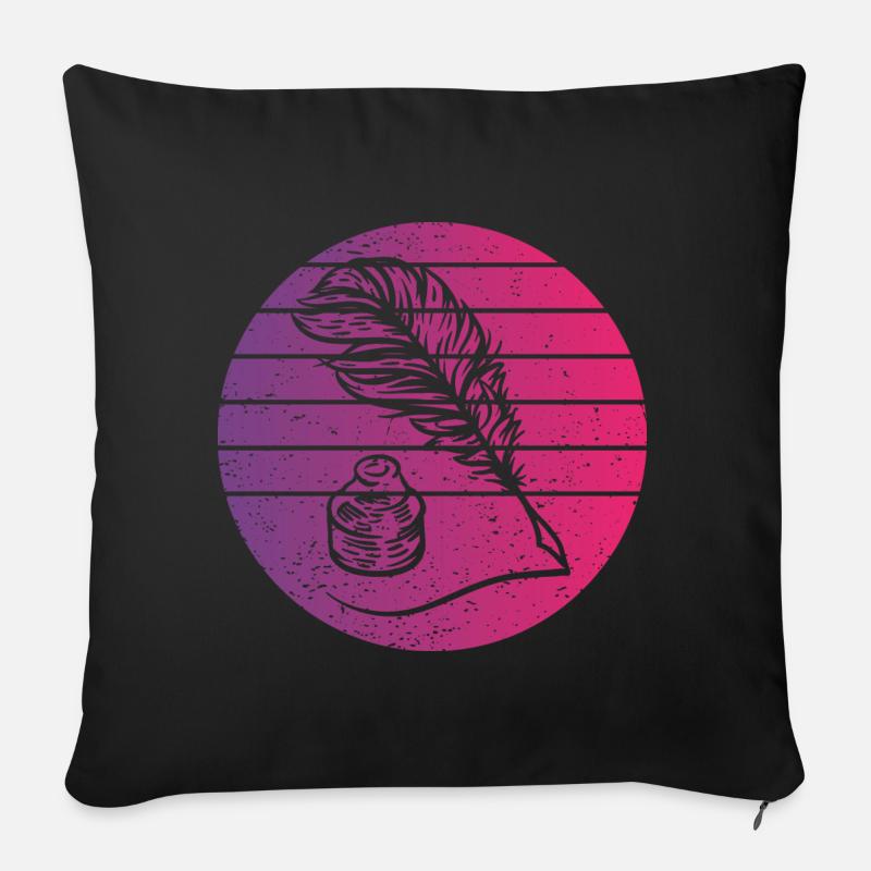 Schreiben Retro Style Vintage - Sofakissen mit Füllung 45 x 45 cm - Schwarz
