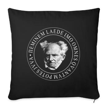 ARTHUR SCHOPENHAUER MORAL PHILOSOPHIE PHILOSOPH - Sofakissen mit Füllung 45 x 45 cm - Schwarz - Vorne