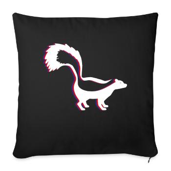 stinktier - Sofakissen mit Füllung 45 x 45 cm - Schwarz - Vorne