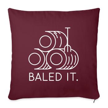 Baled It - Sofa pillow with filling 45cm x 45cm - burgundy - Front