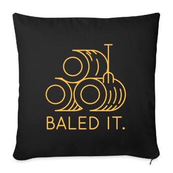 Baled It - Sofa pillow with filling 45cm x 45cm - black - Front