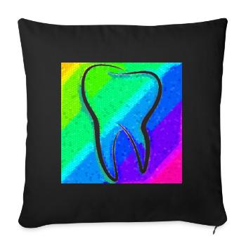 Tooth | Dentist | Dentist | Dental assistant - Sofa pillow with filling 45cm x 45cm - black - Front
