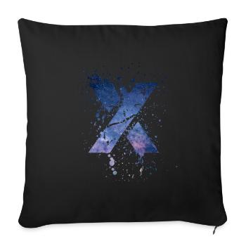 Colorful X | | icon | gifts Gradient - Sofa pillow with filling 45cm x 45cm - black - Front